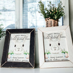 Wild Rabbit Farms Easter Sign 8x10 Framed Rustic Farmhouse Spring Decor Open Daily Fresh Harvest BandsCo Straps