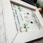 Wild Rabbit Farms Easter Sign 8x10 Framed Rustic Farmhouse Spring Decor Open Daily Fresh Harvest BandsCo Straps