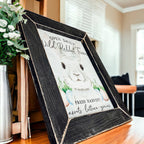 Wild Rabbit Farms Easter Sign 8x10 Framed Rustic Farmhouse Spring Decor Open Daily Fresh Harvest BandsCo Straps