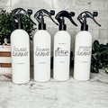 16oz Plastic Spray Bottles With White Or Black Waterproof Labels BandsCo Straps