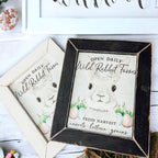 Wild Rabbit Farms Easter Sign 8x10 Framed Rustic Farmhouse Spring Decor Open Daily Fresh Harvest BandsCo Straps