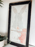 Bunny Tail Rustic Farmhouse Wooden Sign 24x12 Inch Spring Easter Decor Farmhouse Wall Hanging BandsCo Straps