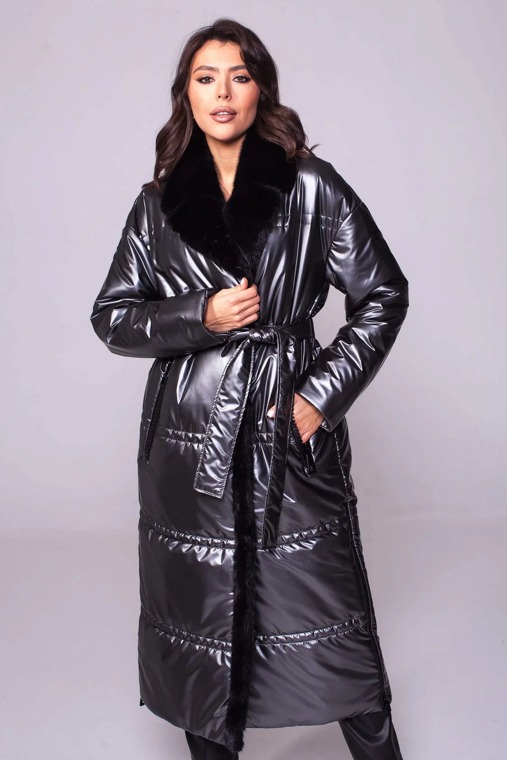Aphrodite Genuine Mink Fur Freudenberg Comfortemp® Coat - SJB-DIAMOND ELITES