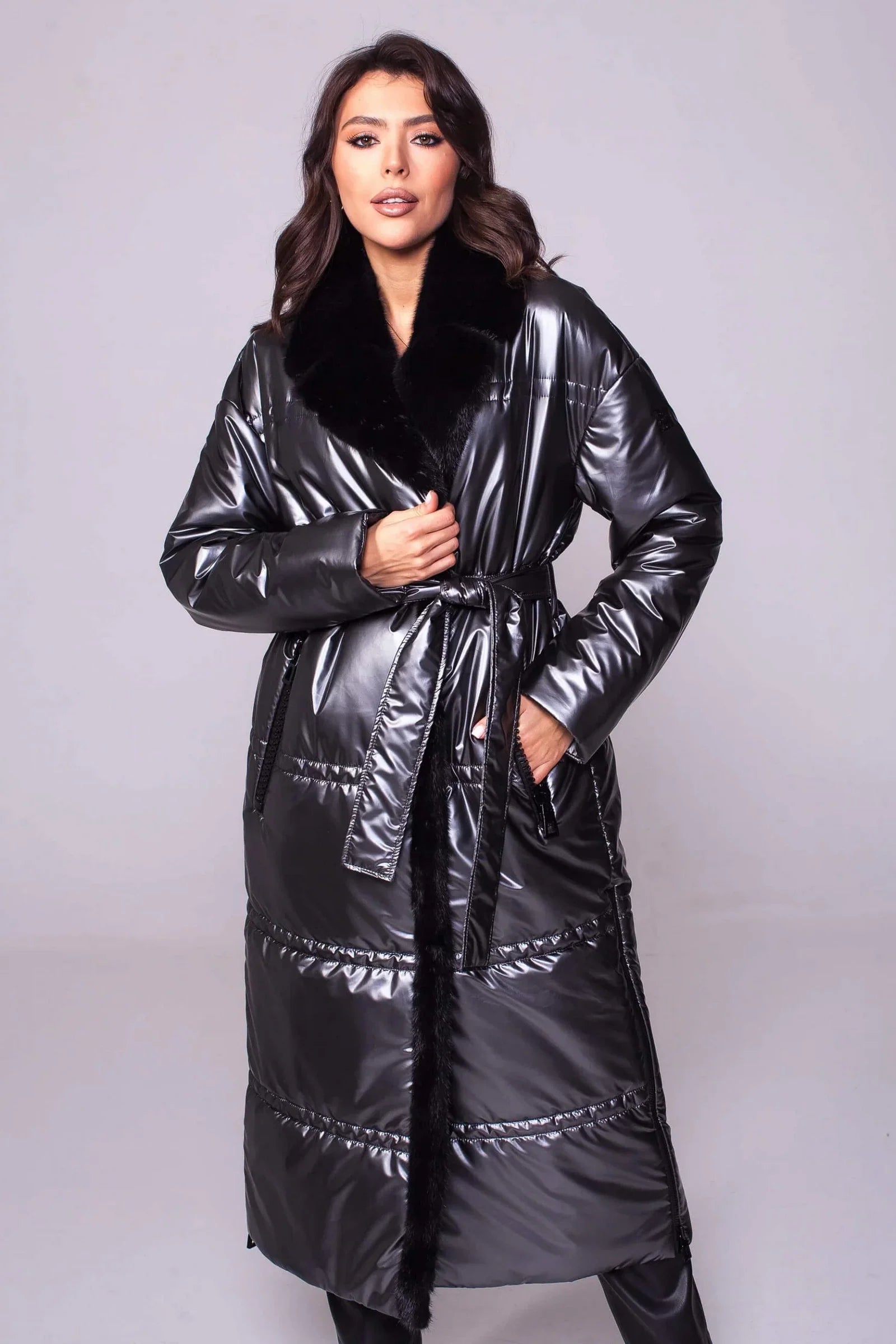 Aphrodite Genuine Mink Fur Freudenberg Comfortemp® Coat - SJB-DIAMOND ELITES