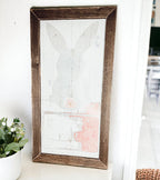 Bunny Tail Rustic Farmhouse Wooden Sign 24x12 Inch Spring Easter Decor Farmhouse Wall Hanging BandsCo Straps