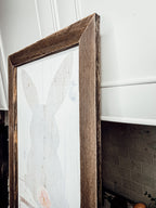 Bunny Tail Rustic Farmhouse Wooden Sign 24x12 Inch Spring Easter Decor Farmhouse Wall Hanging BandsCo Straps