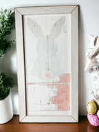 Bunny Tail Rustic Farmhouse Wooden Sign 24x12 Inch Spring Easter Decor Farmhouse Wall Hanging BandsCo Straps