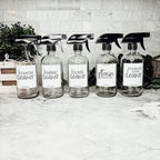 16oz Boston Round Glass Refillable Cleaning Bottles For Soap Lotion Dispensers BandsCo Straps
