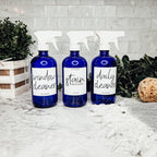 16oz Boston Round Glass Refillable Cleaning Bottles For Soap Lotion Dispensers BandsCo Straps