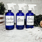 16oz Boston Round Glass Refillable Cleaning Bottles For Soap Lotion Dispensers BandsCo Straps