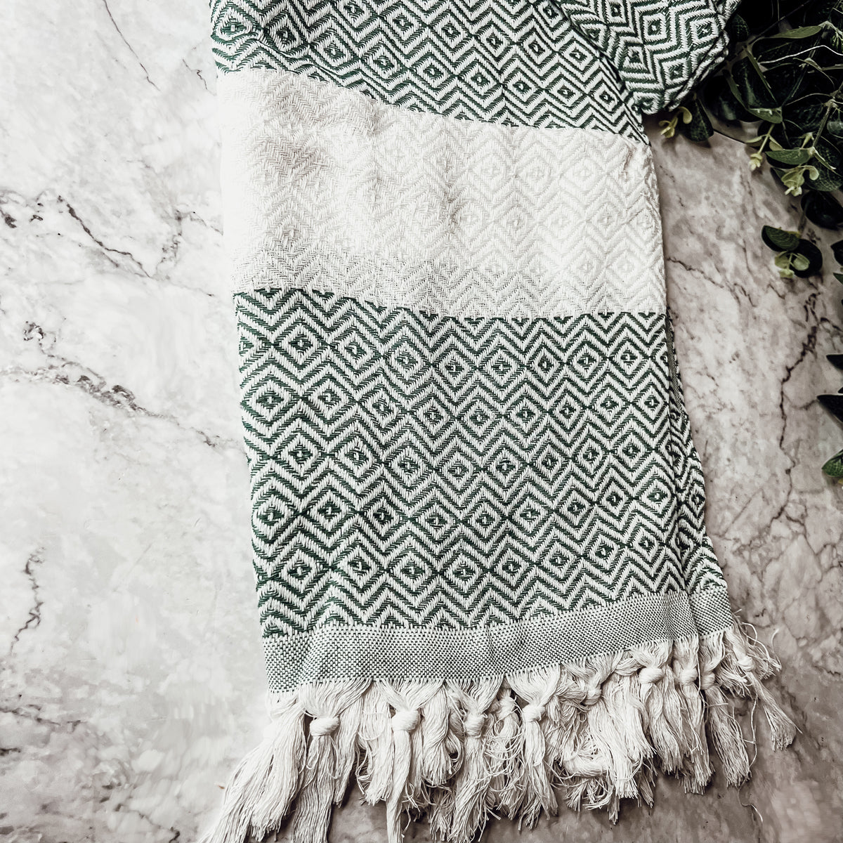 XL Turkish Cotton Towel 200GSM Oversized Bath, Pool, Hair and Picnic Towel BandsCo Straps