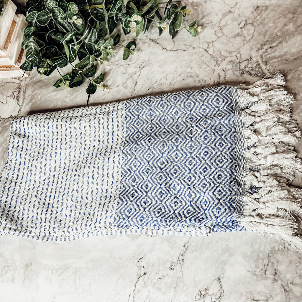XL Turkish Cotton Towel 200 GSM Oversized Bath Beach Swim Hair Picnic Throw BandsCo Straps