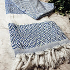 XL Turkish Cotton Towel 200GSM Oversized Bath, Pool, Hair and Picnic Towel BandsCo Straps