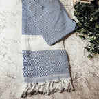 XL Turkish Cotton Towel 200GSM Oversized Bath, Pool, Hair and Picnic Towel BandsCo Straps
