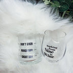 Whiskey Or Wine Stemless Glass Gift Set With Funny Barware Saying And Gift Box For Wine Lovers BandsCo Straps