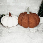 Plush Pumpkin Pillow Decorative Throw Handmade Fall Pumpkin Cuddle Cushion BandsCo Straps