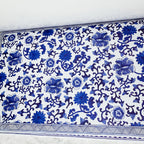 Chinoiserie Placemats Set Of 4 - Elegant Asian Floral Vinyl Placemats, Easy BandsCo Straps