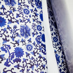 Chinoiserie Placemats Set Of 4 - Elegant Asian Floral Vinyl Placemats, Easy BandsCo Straps