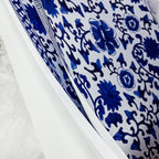 Chinoiserie Placemats Set Of 4 - Elegant Asian Floral Vinyl Placemats, Easy BandsCo Straps