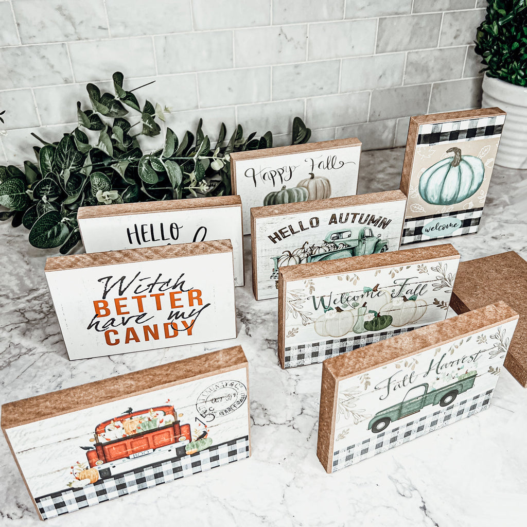 Welcome Home Wooden Seasonal Sign 6x4 Rustic Door Wall Decor BandsCo Straps