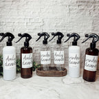 16oz Plastic Spray Bottles With White Or Black Waterproof Labels BandsCo Straps