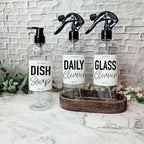 16oz Plastic Spray Bottles With White Or Black Waterproof Labels BandsCo Straps