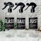 16oz Plastic Spray Bottles With White Or Black Waterproof Labels BandsCo Straps