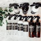 16oz Plastic Spray Bottles With White Or Black Waterproof Labels BandsCo Straps
