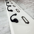 Wood Wall Mask And Hat Organizer With 6 Hooks For Coats Keys Scarves BandsCo Straps