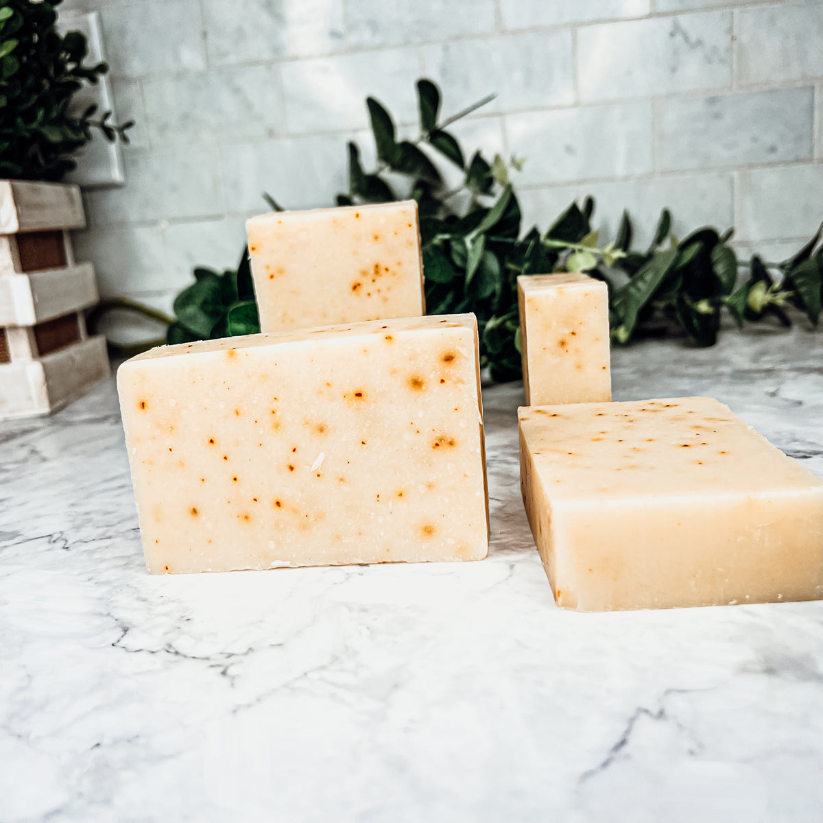 Natural Olive Pomace Carrot Sunflower Citrus Moisturizing Soap Bar Handmade BandsCo Straps
