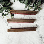 Holly Jolly Christmas Wooden Shelf Sitter Sign Holiday Mantel Shelf Decor Rustic Farmhouse BandsCo Straps