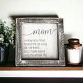 Sentimental 5 Inch Wooden Wall Sign For Mom My Whole Life Quote Decor Gift For Mother BandsCo Straps