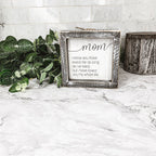 Sentimental 5 Inch Wooden Wall Sign For Mom My Whole Life Quote Decor Gift For Mother BandsCo Straps