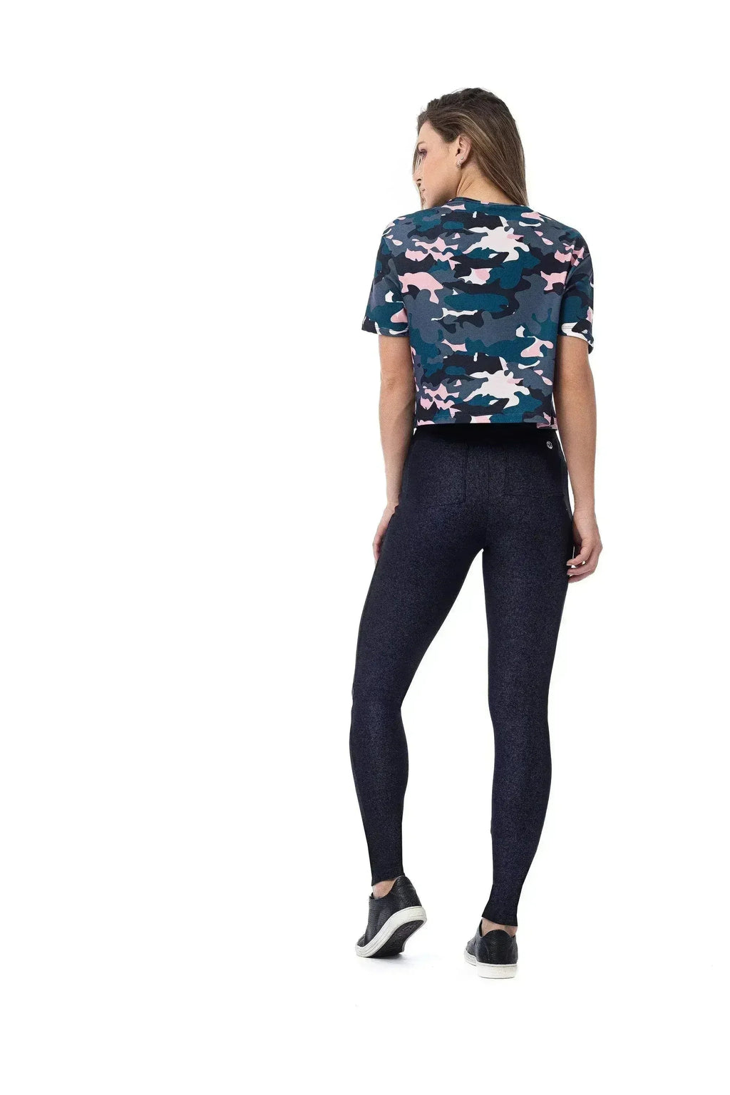 Daisy Camo Short Sleeve Crop Top | Stylish & Comfortable - SJB-DIAMOND ELITES