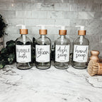 16oz Glass Boston Round Bottle Clear With White Label - Multiple Pack BandsCo Straps