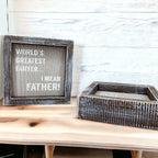 Funny Wooden Father's Day Sign Greatest Farter I Mean Father Rustic Handmade Dad Gift Decor