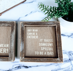 Someone Special 5 Inch Wooden Framed Sign Dad Gift Rustic Small Home Decor Table Shelf Plaque BandsCo Straps