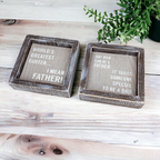 Someone Special 5 Inch Wooden Framed Sign Dad Gift Rustic Small Home Decor Table Shelf Plaque BandsCo Straps