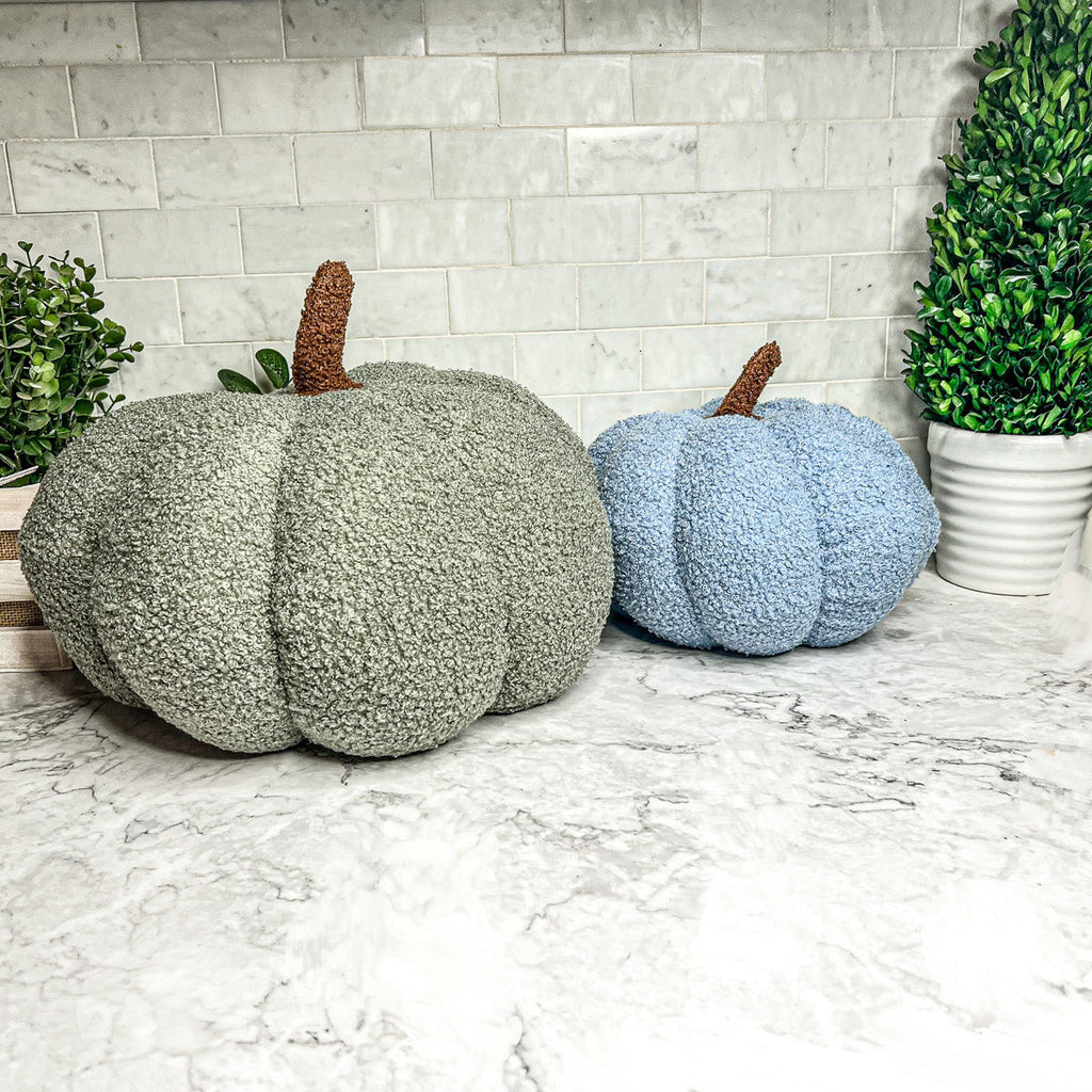 Plush Pumpkin Pillow Decorative Throw Handmade Fall Pumpkin Cuddle Cushion BandsCo Straps
