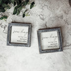 Sea Hag Wooden Sign 5x5 Distressed Gray Frame Funny Morning Mermaid Pre Coffee Decor Plaque BandsCo Straps