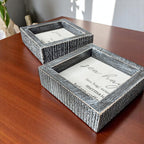 Sea Hag Wooden Sign 5x5 Distressed Gray Frame Funny Morning Mermaid Pre Coffee Decor Plaque BandsCo Straps
