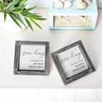 Sea Hag Wooden Sign 5x5 Distressed Gray Frame Funny Morning Mermaid Pre Coffee Decor Plaque BandsCo Straps