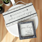 Sea Hag Wooden Sign 5x5 Distressed Gray Frame Funny Morning Mermaid Pre Coffee Decor Plaque BandsCo Straps
