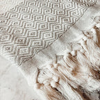 XL Turkish Cotton Towel 200GSM Oversized Bath, Pool, Hair and Picnic Towel BandsCo Straps