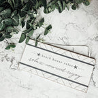 Beach House Hanging Signs - Coastal Door Wall Shelf Decor, 3 Styles, Summer BandsCo Straps