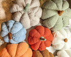 Plush Pumpkin Pillow Decorative Throw Handmade Fall Pumpkin Cuddle Cushion BandsCo Straps