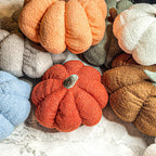 Plush Pumpkin Pillow Decorative Throw Handmade Fall Pumpkin Cuddle Cushion BandsCo Straps