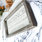Wooden Framed Patience Sign For Mom 10x6 Funny Mothers Quote Home Decor Gift For Mothers BandsCo Straps