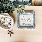 Happy As A Seagull Wooden Sign 5x5 Distressed Gray Frame Beach Decor Funny Coastal Gift BandsCo Straps