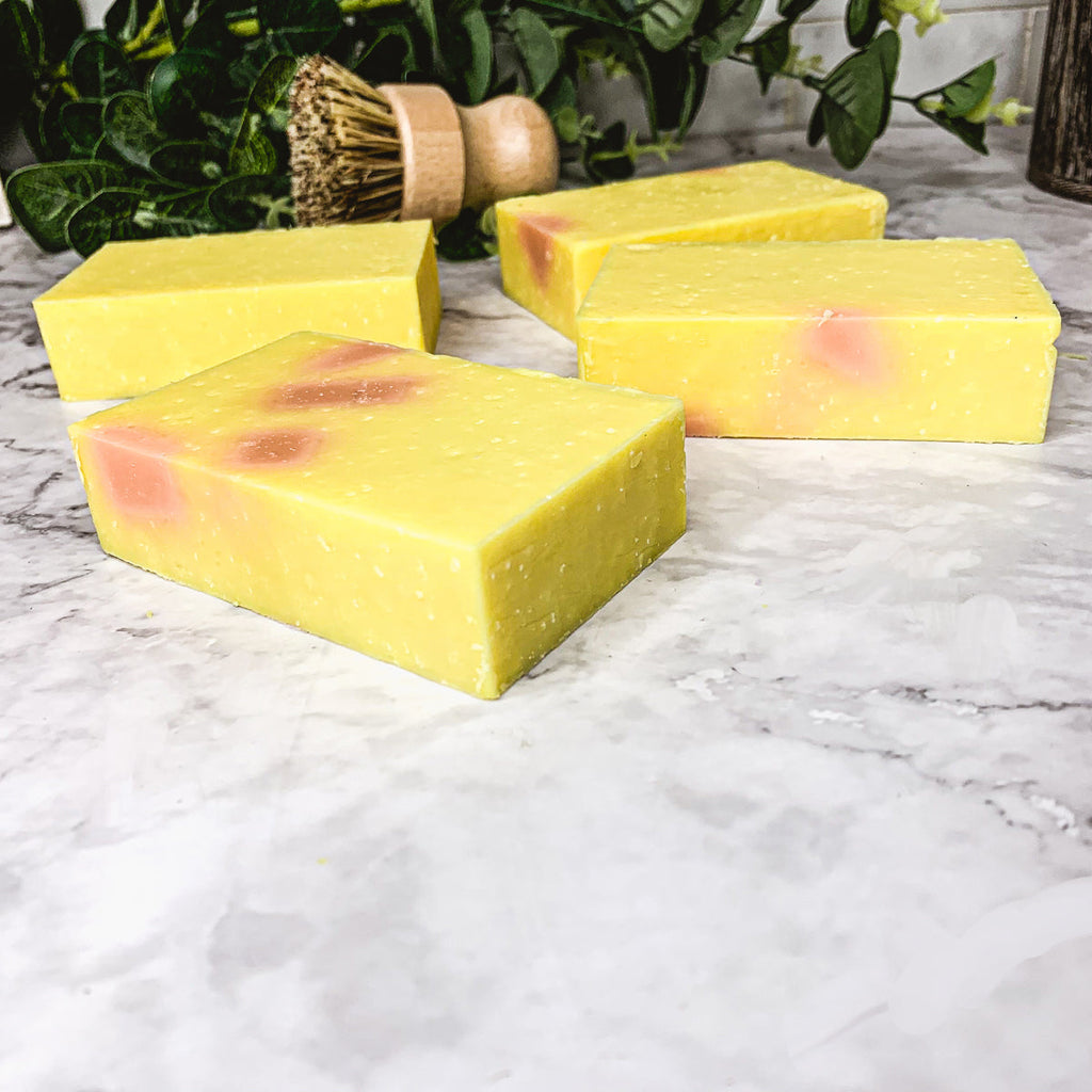 Bromelain Rose Hip Citrus Soap Exfoliating Moisturizing Antioxidant Bar BandsCo Straps